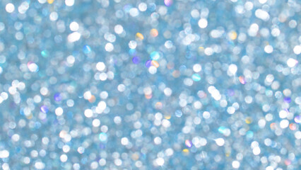 abstract Blue Bokeh Festive Sparkling Lights Background