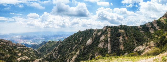 Rock formation in Montserrat, Catalonia Spain