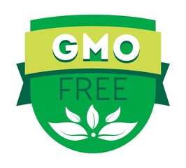 GMO free products, organic ingredients vector
