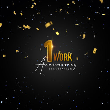 one year work anniversary celebration card texture 
