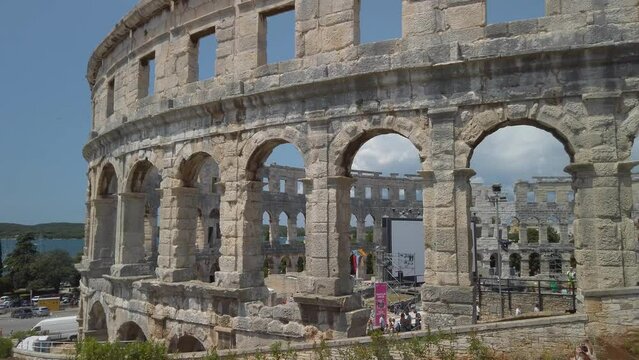 The Roman Amphitheatre, or Arena in Pula, Croatia