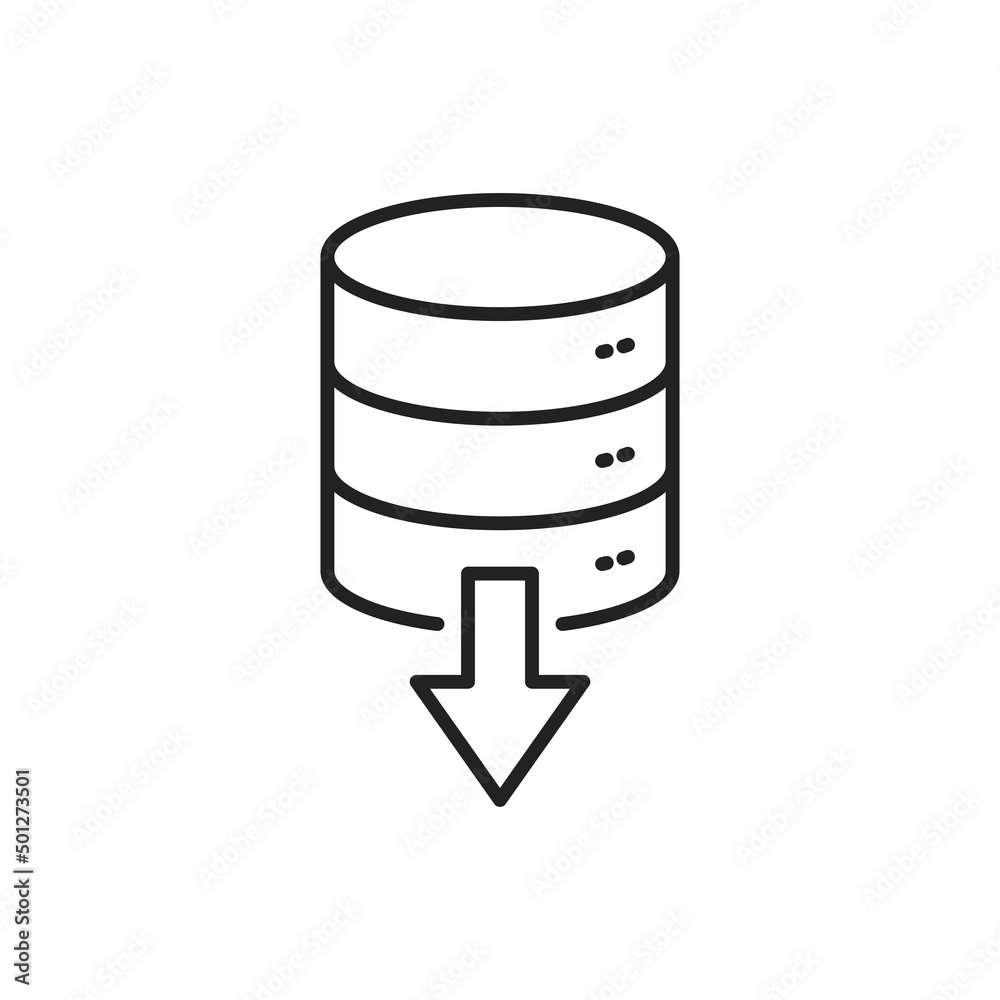 Poster source data from the database icon. high quality black vector illustration.