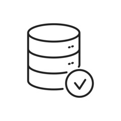 Database work icon. High quality black vector illustration.