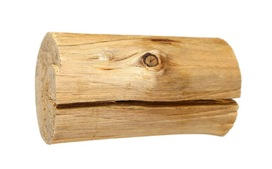 a piece of wood isolated on white background