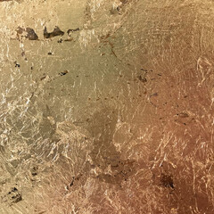 Abstract art with grungy Golden paint splashes, background texture