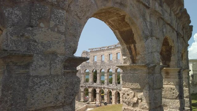 The Roman Amphitheatre, or Arena in Pula, Croatia