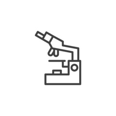 Microscope line icon