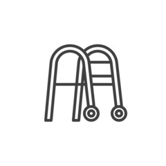 Medical Walker line icon