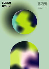 Vector Gradient Colorful Cover. Holographic Abstract Background Poster Design Template.