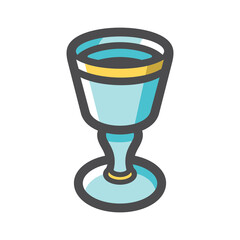 Empty wine glass Vector icon Cartoon illustration - 501276135