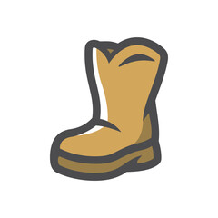 Rubber big Boot Vector icon Cartoon illustration - 501276184