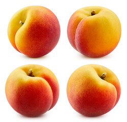 Peach isolated on white background