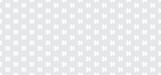 White modern flower seamless pattern background vector illustration