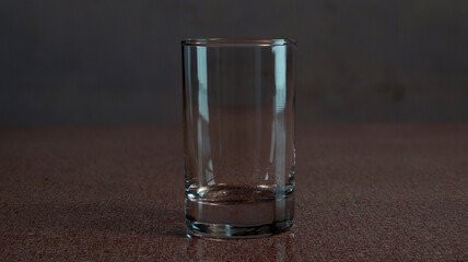 Empty glass on the table