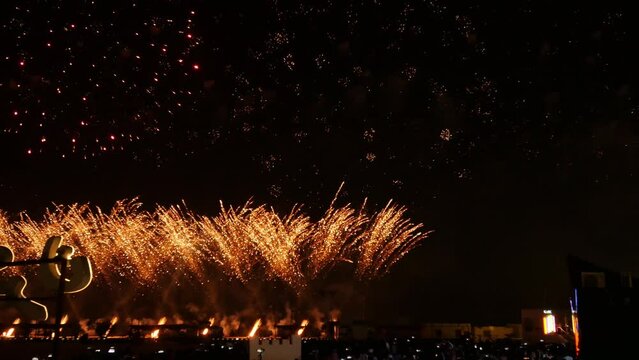 Amazing Firework Display At Katara Drone Show