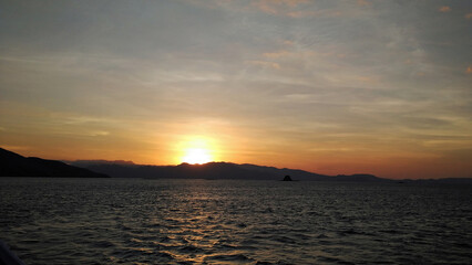 Sunset Horizon over the Ocean