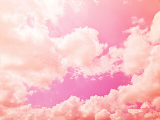 Pastel pink sky background and orange clouds