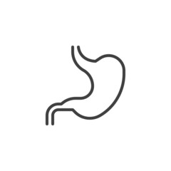 Human stomach line icon