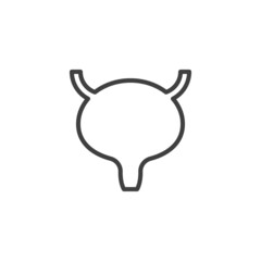 Human bladder line icon