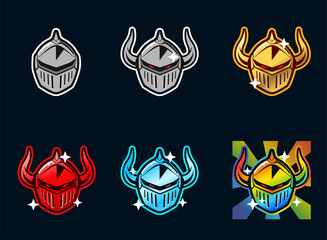 knight badge emotes collection. can be used for twitch youtube. set illustration