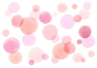 水彩の水玉　赤色ver