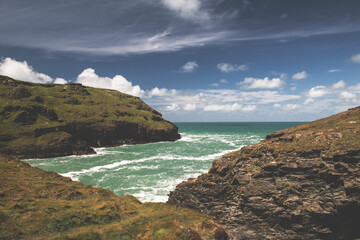 Tintagel, Cornwall, UK Coastline