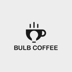 cup bulb logo or coffee logo