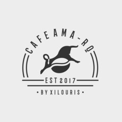 coffee bull logo or cafe logo