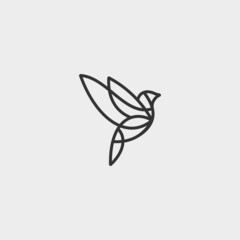 line hummingbird logo or bird logo
