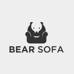 bear sofa logo or furniture logo