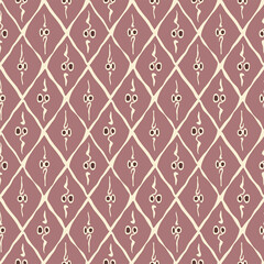 Fototapeta premium Japanese Curl Motif Diamond Vector Seamless Pattern