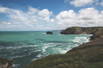 Tintagel, Cornwall, UK Coastline