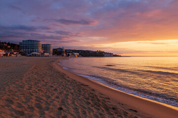Magical sunrise from St. Konstantin and Elena resort , near Varna , Bulgaria.