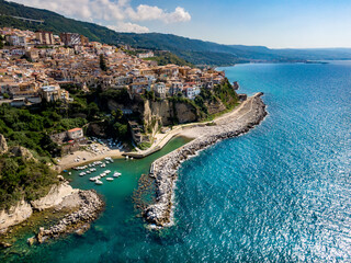 Pizzo Calabro, Calabria, Italy. Aerial drone view.