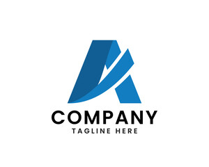 initial letter A modern logo design company