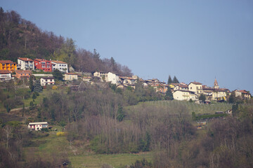 Obraz premium colorful village in the mountains of Ticino