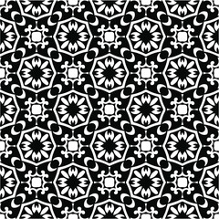 
Vector monochrome pattern, Abstract texture for fabric print, card, table cloth, furniture, banner, cover, invitation, decoration, wrapping.seamless repeating pattern.Black and 
white color.