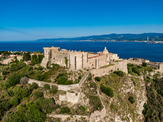 Fototapeta premium Milazzo, Sicily, Italy. Aerial drone view.