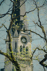 Fototapeta na wymiar old clock tower