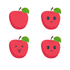 Kawaii Style Fruit Apple Red