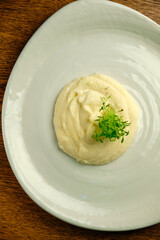 Risotto on a white restaurant plate