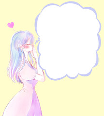 恋する女性　吹き出し