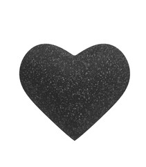 Fototapeta premium Asphalt Heart icon isolated on white background. 3D illustration.