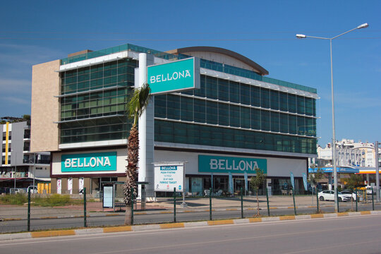 Antalya, Turkey - April 15, 2022: Konyaalti office of Bellona, one of the leading Turkish manufacturers of furniture, producing bedroom, dining room, youth room sets.