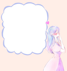 恋する女性　吹き出し