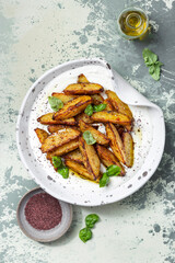 baked potato wedges with whipped feta cheese