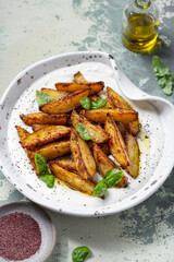 baked potato wedges with whipped feta cheese