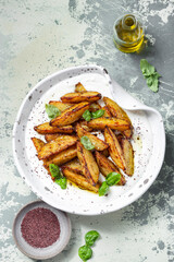 baked potato wedges with whipped feta cheese