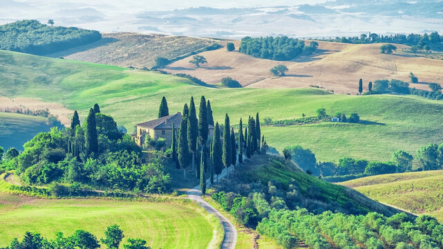 Landscape in Val D'Orcia, Tuscany, Italy