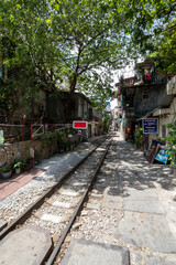 Fototapeta na wymiar Hanoi Train Streets
